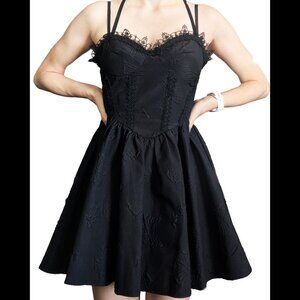 Black Gothic Lace Dress with Butterfly Detail